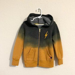 AVIATOR NATION 2-Tone Zip Bolt Hoodie Sweatshirt